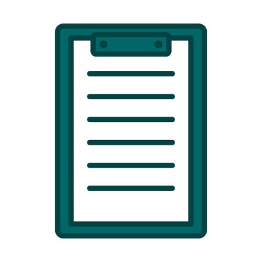 Hastalık Geçmişi Simgesi. Renk Doldurma Tasarımı ile Düzenlenebilir Kalın Tasarım. Vektör İllüstrasyonu.