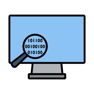 Data Analysing Icon. Bold outline design with editable stroke width. Vector Illustration.