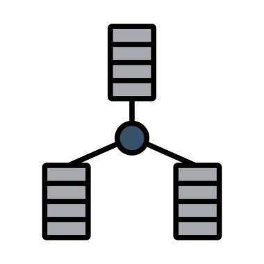 Database Icon. Bold outline design with editable stroke width. Vector Illustration.