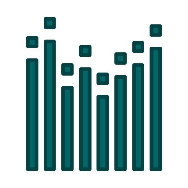 Grafik Dengeleyici Simgesi. Renk Doldurma Tasarımı ile Düzenlenebilir Kalın Tasarım. Vektör İllüstrasyonu.