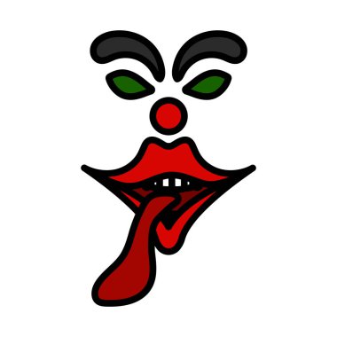 April Fool's Day Icon. Editable Bold Outline With Color Fill Design. Vector Illustration.