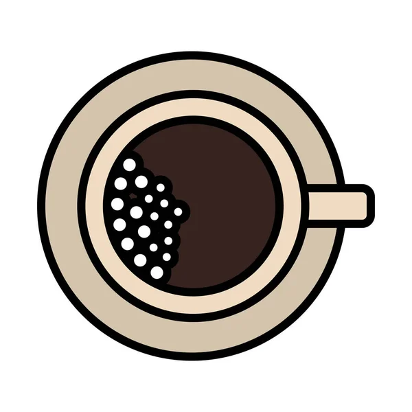 Coffee Cup Icon Editable Bold Outline Color Fill Design Vector — Stock Vector