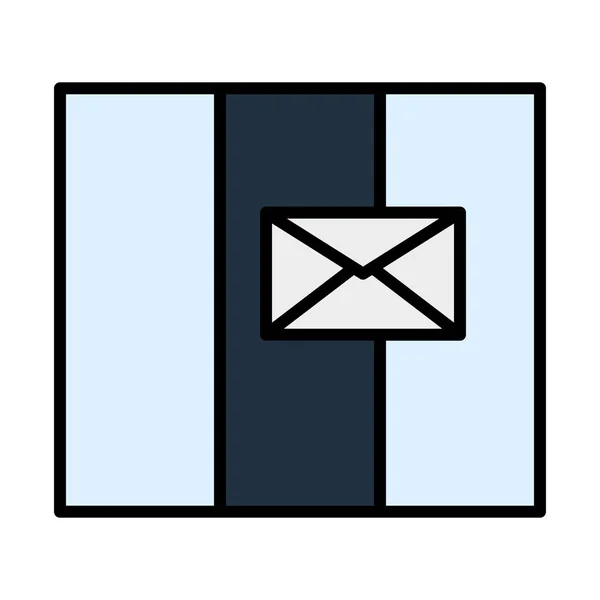 Mailing Icon Bold Outline Design Editable Stroke Width Vector Illustration — Image vectorielle