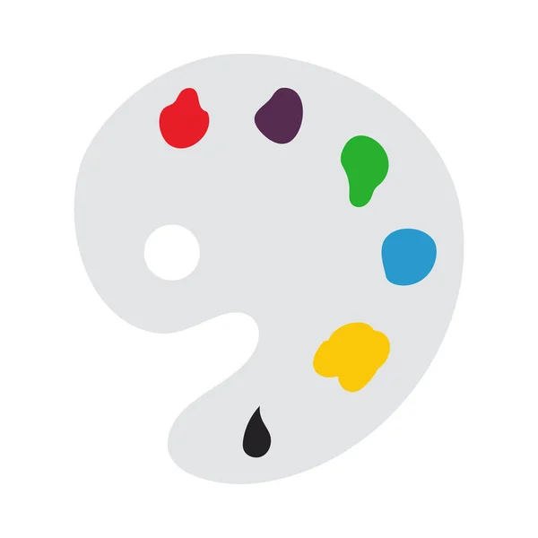 Palette Icon Flat Color Design Vector Illustration — Stock Vector