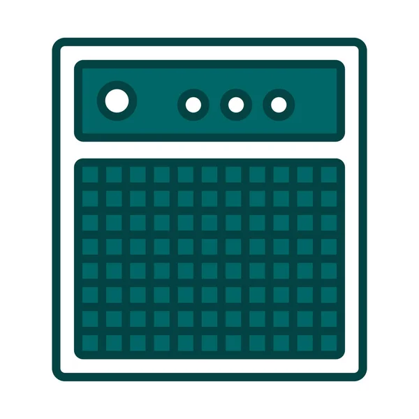Audio Monitor Icon Editierbare Kühne Umrisse Mit Farbfülldesign Vektorillustration — Stockvektor