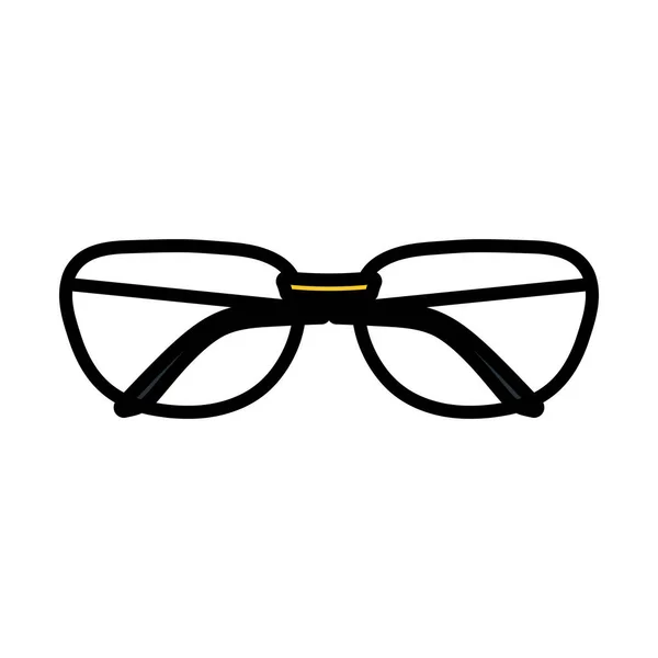 Icono Gafas Esquema Audaz Editable Con Diseño Relleno Color Ilustración — Vector de stock