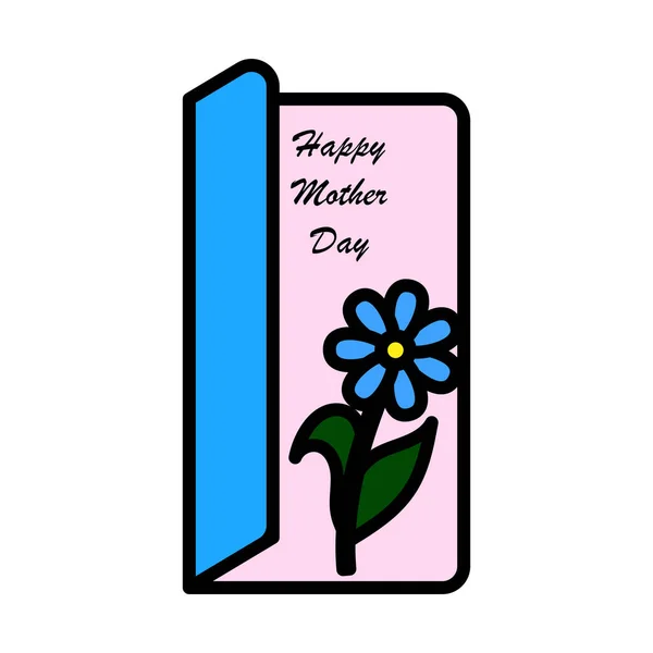 Mother Day Icon Editable Bold Outline Color Fill Design Vector — Stockvector