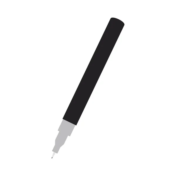 Liner Pen Icon Flache Farbgestaltung Vektorillustration — Stockvektor