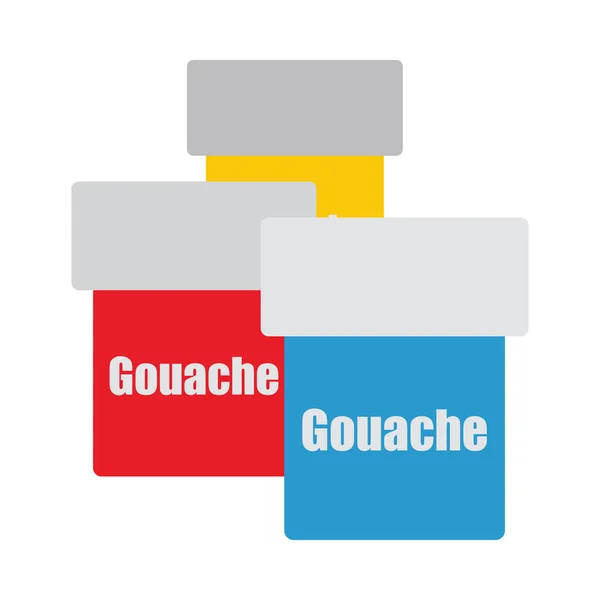 Gouache Can Icon Design Cor Plana Ilustração Vetorial —  Vetores de Stock