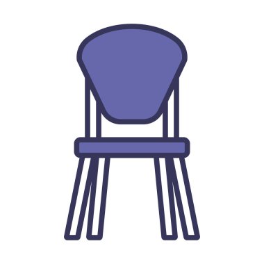 Çocuk Sandalyesi Simgesi. Renk Doldurma Tasarımı ile Düzenlenebilir Kalın Tasarım. Vektör İllüstrasyonu.