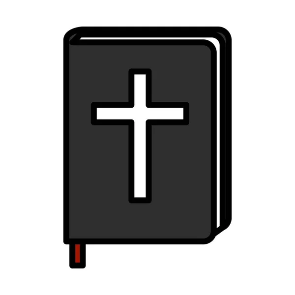 Holly Bible Icon Editable Bold Outline Color Fill Design Vector — Vetor de Stock