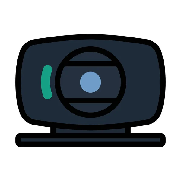 Ícone Webcam Esboço Negrito Editável Com Design Preenchimento Cores Ilustração — Vetor de Stock