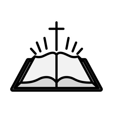 Holly Bible Icon. Editable Bold Outline With Color Fill Design. Vector Illustration.