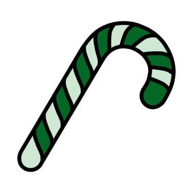 Çubuk Şeker Simgesi. Renk Doldurma Tasarımı ile Düzenlenebilir Kalın Tasarım. Vektör İllüstrasyonu.