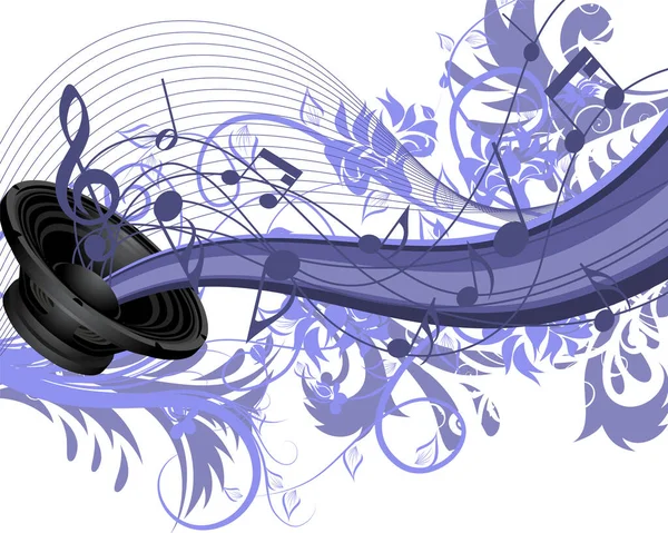 Diseño Musical Grunge Abstracto Banner Grunge Violeta Color Very Peri — Archivo Imágenes Vectoriales