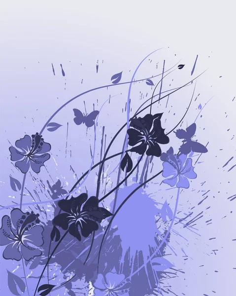 Floral Background Design Use Vector Illustration — Stock Vector