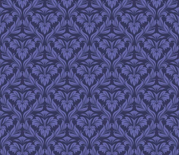 Damast Seamless Vector Pattern Elegantes Design Königlichen Barock Stil Hintergrundstruktur — Stockvektor