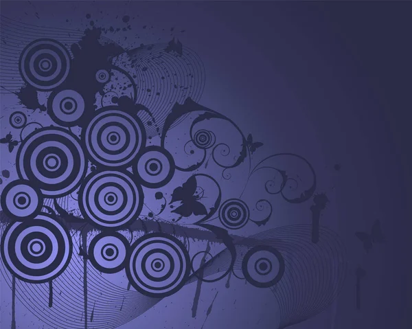 Design Muzical Abstract Grunge Violet Grunge Banner Culoarea Very Peri — Vector de stoc
