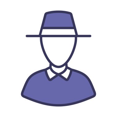 Kriket hakemi Icon. Renk Doldurma Tasarımı ile Düzenlenebilir Kalın Tasarım. Vektör İllüstrasyonu.