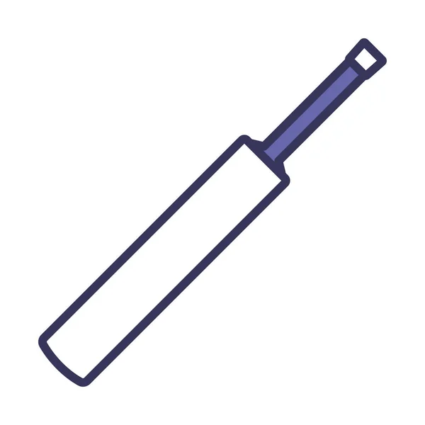 Cricket Bat Icon Editable Bold Outline Color Fill Design Vector — Stock Vector