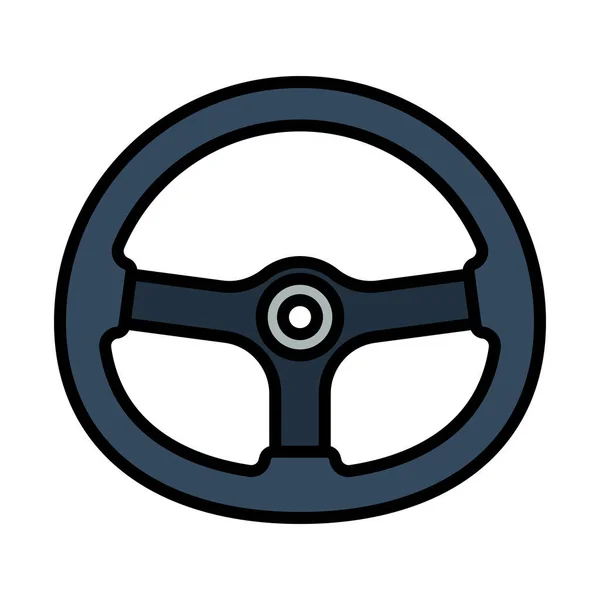 Icon Steering Wheel Editable Bold Outline Color Fill Design Vector — Stock Vector