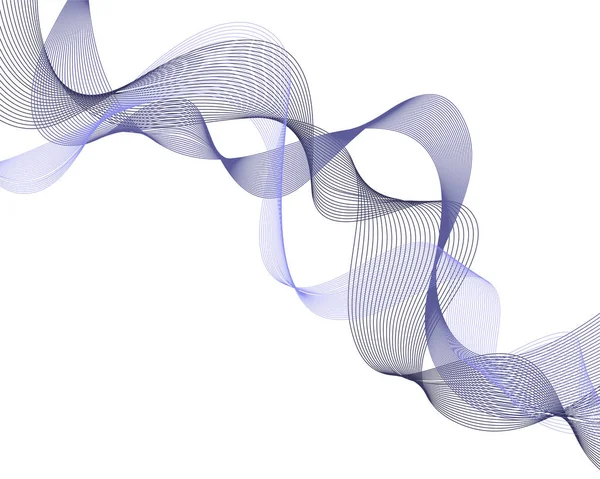 İnce çizgilerden soyut dalga elemanı. Çok Peri modern renklerinde stilize edilmiş çizgi sanat arkaplanı. Vektör illüstrasyonu. 