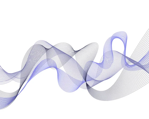 Абстрактний Хвильовий Елемент Тонких Ліній Стилізована Лінія Художнього Фону Сучасних — стоковий вектор