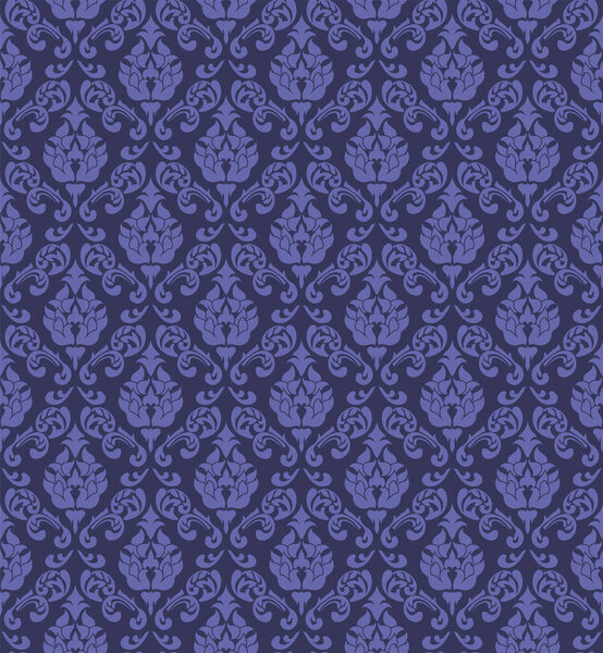 Damask Seamless Vector Pattern.  Elegant Design in Royal  Baroque Style Background Texture. Floral and Swirl Element.  Ideal for Textile Print and Wallpapers.