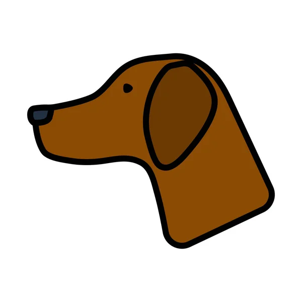 Icono Insinuación Perro Tenía Esquema Audaz Editable Con Diseño Relleno — Vector de stock