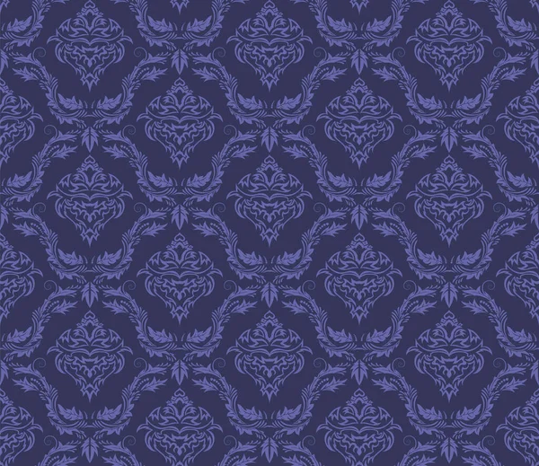 Damast Seamless Vector Pattern Elegantes Design Königlichen Barock Stil Hintergrundstruktur — Stockvektor