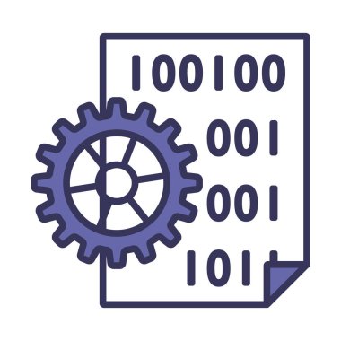 Uygulama Geliştirme Simgesi. Renk Doldurma Tasarımı ile Düzenlenebilir Kalın Tasarım. Vektör İllüstrasyonu.