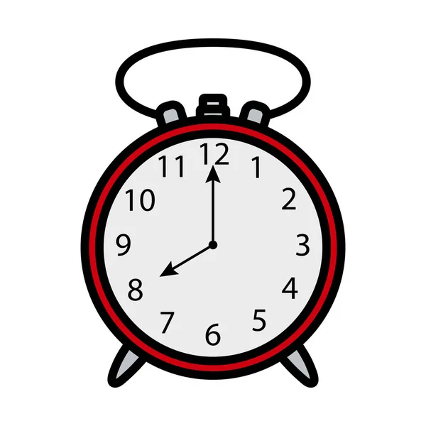 Ícone Relógio Alarme Esboço Negrito Editável Com Design Preenchimento Cores — Vetor de Stock