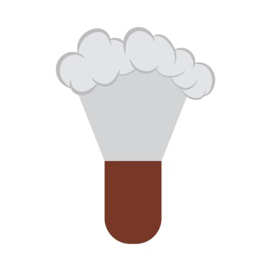 Tıraş Fırçası Simgesi. Düz Renk Tasarımı. Vektör İllüstrasyonu.