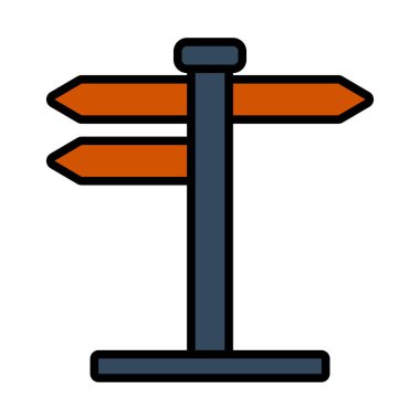 İşaretçi Simgesi. Renk Doldurma Tasarımı ile Düzenlenebilir Kalın Tasarım. Vektör İllüstrasyonu.