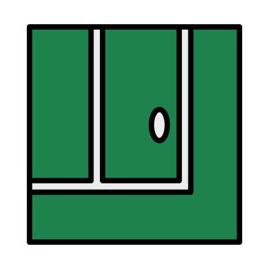 İkon 'da Tenis Tekrar Topu. Renk Doldurma Tasarımı ile Düzenlenebilir Kalın Tasarım. Vektör İllüstrasyonu.