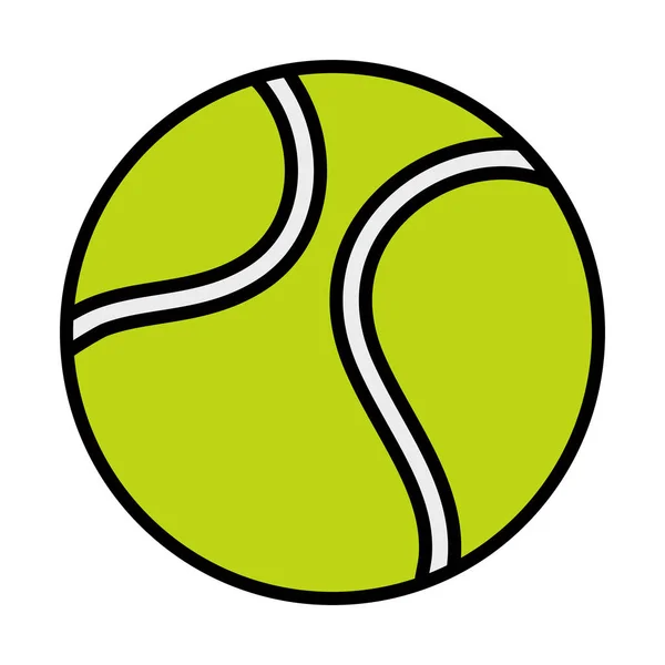 Tennis Ball Icon Editable Bold Outline Color Fill Design Vector — Stock Vector