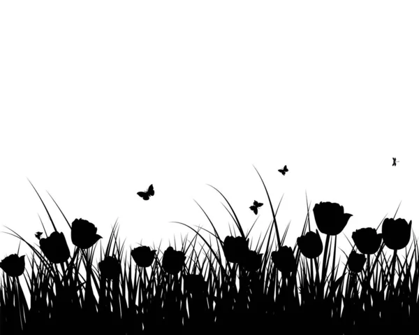 Весняна Лугова Трава Свіжі Рослини Сезонна Трава Росту Відокремлені Ботанічні — стоковий вектор