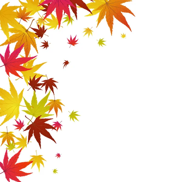 Maple Autumn Banner Poster Flyer Sale Background Decorated Maple Leaves — Stock Vector