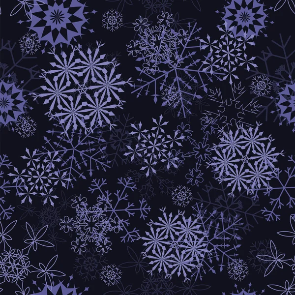 Fond Sans Couture Flocons Neige Pour Hiver Thème Noël Couleur — Image vectorielle