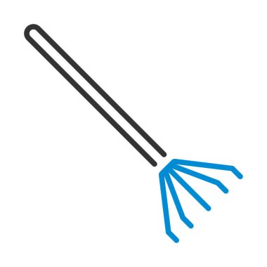 Tırmık Simgesi. Renk Doldurma Tasarımı ile Düzenlenebilir Kalın Tasarım. Vektör İllüstrasyonu.