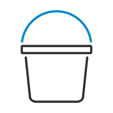 Bucket Simgesi. Renk Doldurma Tasarımı ile Düzenlenebilir Kalın Tasarım. Vektör İllüstrasyonu.