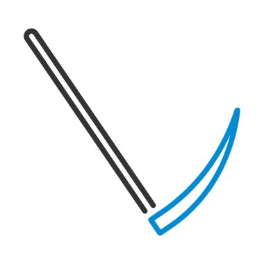 Tırpan Simgesi. Renk Doldurma Tasarımı ile Düzenlenebilir Kalın Tasarım. Vektör İllüstrasyonu.