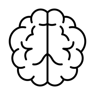 Beyin Fırtınası Simgesi. Düzenlenebilir genişlikte kalın tasarım. Vektör İllüstrasyonu.