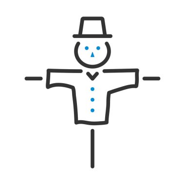 Korkuluk Simgesi. Renk Doldurma Tasarımı ile Düzenlenebilir Kalın Tasarım. Vektör İllüstrasyonu.