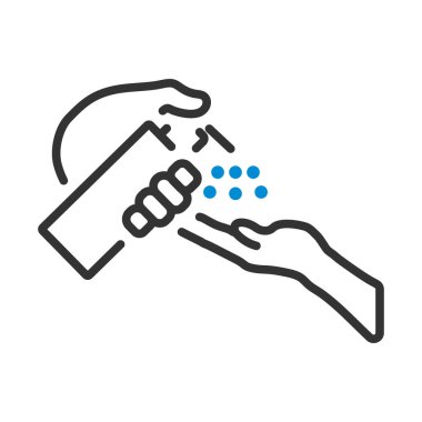 Sıvı sabun ikonu dağıtıcısı. Renk Doldurma Tasarımı ile Düzenlenebilir Kalın Tasarım. Vektör İllüstrasyonu.