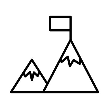 Görev Simgesi. Düzenlenebilir genişlikte kalın tasarım. Vektör İllüstrasyonu.