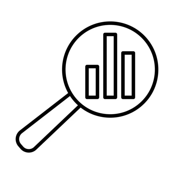 Analytics Icon Diseño Contorno Audaz Con Ancho Carrera Editable Ilustración — Archivo Imágenes Vectoriales