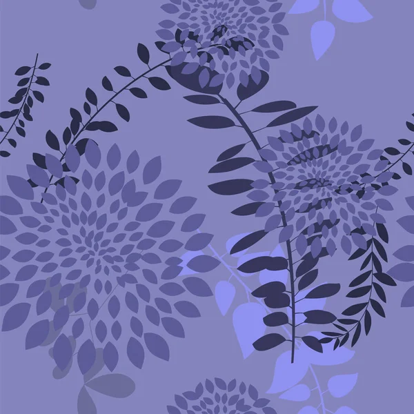 Floral Απρόσκοπτη Διανυσματικό Μοτίβο Κομψό Σχέδιο Very Peri Χρώμα Μοντέρνο — Διανυσματικό Αρχείο