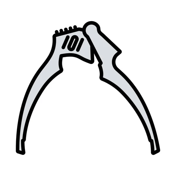 Garlic Press Icon 색채워지는 디자인을 수있다 사기적 — 스톡 벡터