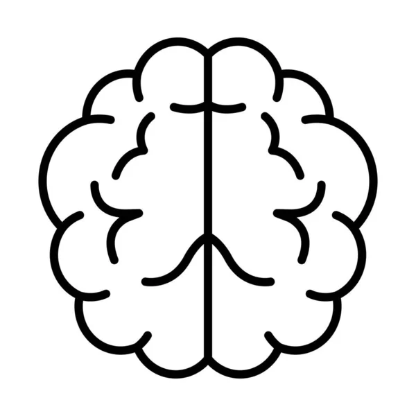 Ікона Мозку Сміливий Контурний Дизайн Регульованою Шириною Ходу Векторна Ілюстрація — стоковий вектор